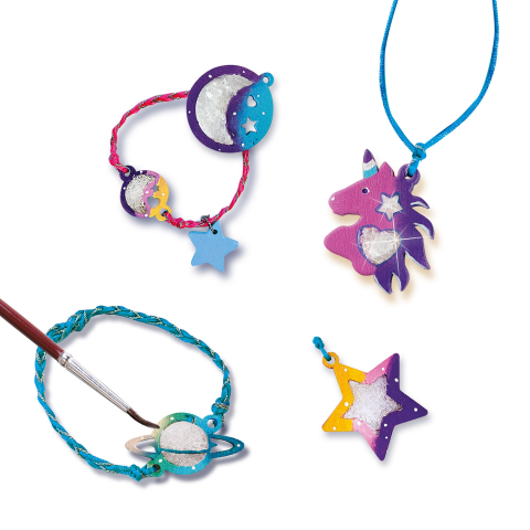 Set creativ copii cu accesorii incluse - Bijuterii cu cristale cu tematica galaxie,+6 ani [4]