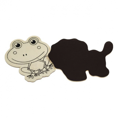 Set creativ din lemn figurine magnetice animale cu 3 carioci,6 bucati/set [2]