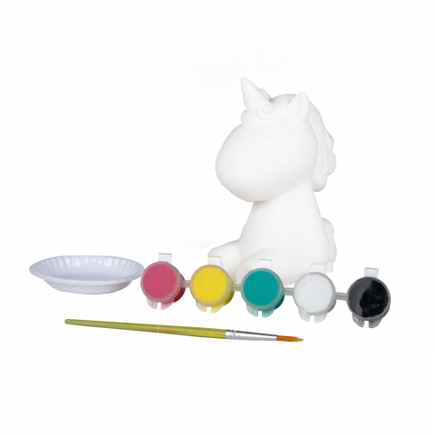 Set creativ DIY -Coloreaza figurina din ipsos Unicorn cu accesorii incluse,+6 ani [1]