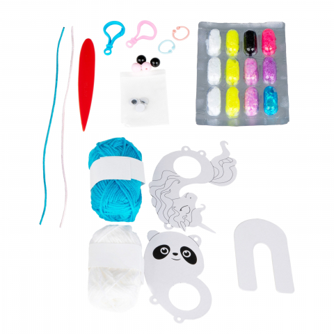 Set creativ DIY Strigo Magic glitter-Creeaza propriul breloc Unicorn si Panda 3D,+6 ani [2]