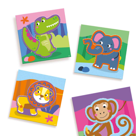 Set creativ - Invat sa decupez si sa lipesc, animale,3-6 ani [1]