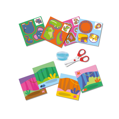 Set creativ - Invat sa decupez si sa lipesc, animale,3-6 ani [4]