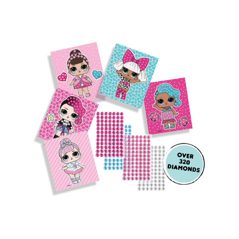 Set creativ L.O.L. - Mozaic si abtibilduri cu sclipici si diamante,+6 ani [2]