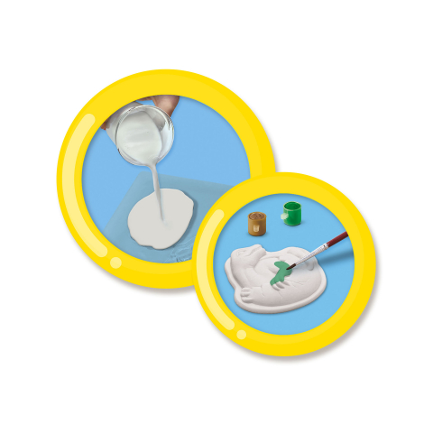 Kit creativ pentru copii mulaj si pictura - Dinozauri pui in oua [3]