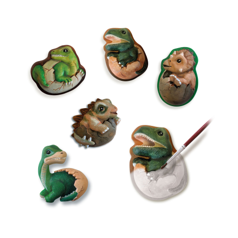Kit creativ pentru copii mulaj si pictura - Dinozauri pui in oua [2]