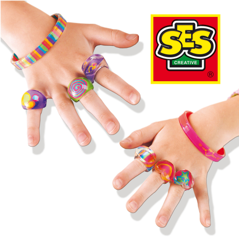 Set creativ pentru copii cu accesorii incluse - Inele si bratari de decorat [3]