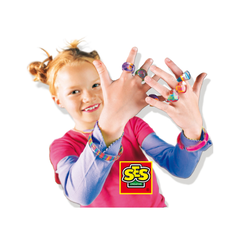 Set creativ pentru copii cu accesorii incluse - Inele si bratari de decorat [2]