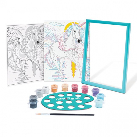 Acuarele, Tempera si Pensule - Set creativ pictura pe numere cu accesorii incluse