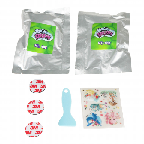 Set creativ Strigo DIY-Creeaza pietricele cu autocolante animale si accesorii incluse,+7 ani [1]