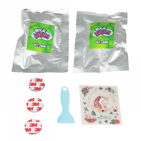 Set creativ Strigo DIY-Creeaza pietricele cu autocolante unicorn si accesorii incluse,+7 ani [2]