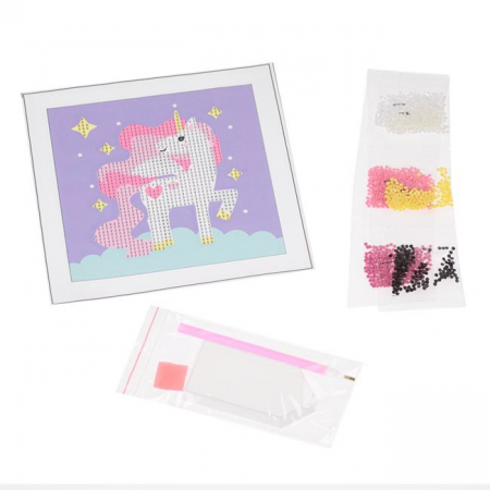 Jocuri si articole copii - Set creativ Unicorn cu pietre pretioase