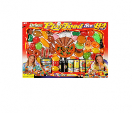 Jocuri si articole copii - Set de alimente pentru pizza-114 piese