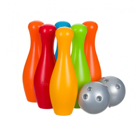 Jucării exterior pentru copii - Set de bowling pentru copii, 8 piese, Multicolor