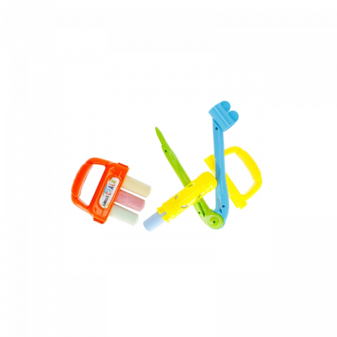 Set de colorat creta pentru asfalt cu ustensile, 8 piese [2]