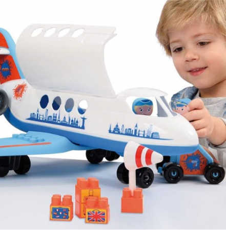 Set de constructie Avion cu cuburi si figurine [1]