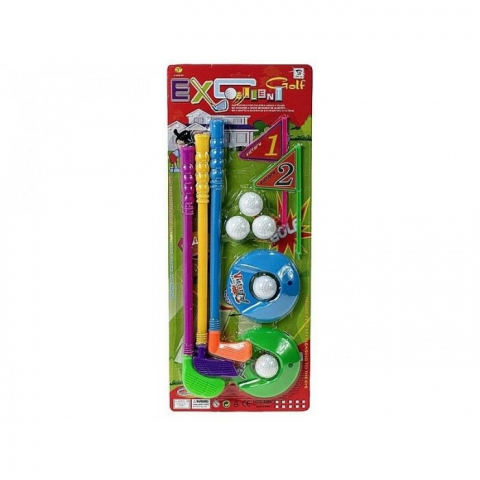 Jocuri in aer liber - Set de golf pentru copii, 63x25,5x6cm, multicolor