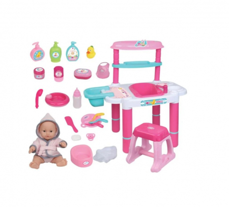 Papusi & accesorii - Set de joaca bebelus cu cada si accesorii incluse