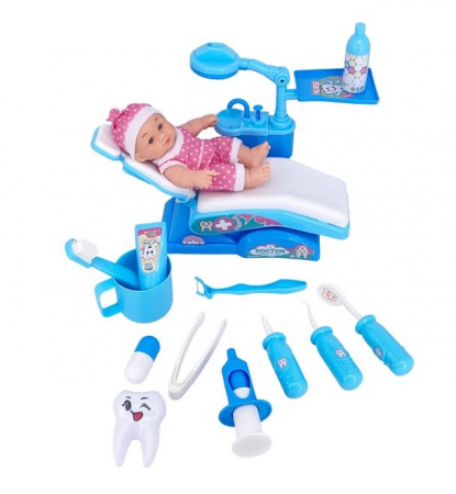 Papusi & accesorii - Set de joaca Bebelusul la stomatolog cu accesorii incluse