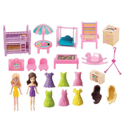 Set de joaca cu 2 mini papusi [1]