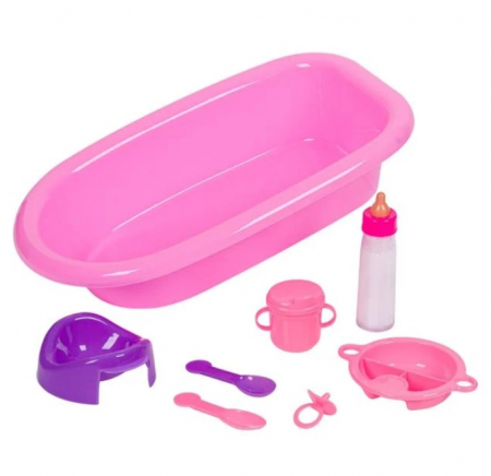 Papusi & accesorii - Set de joaca cu accesorii pentru baita bebelusului