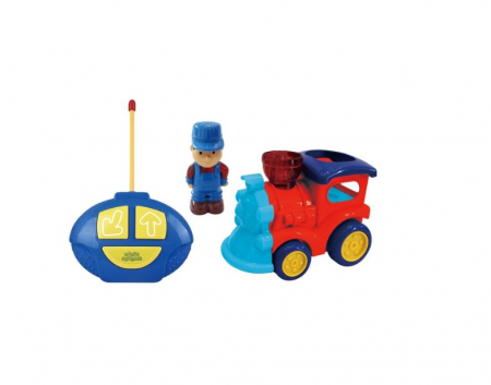 Jucarii interactive bebelusi - Set de joaca  locomotiva si mecanic cu telecomanda cu lumini si sunet