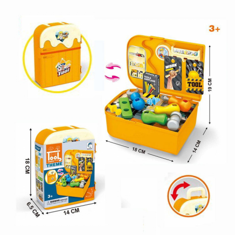 Jocuri si articole copii - Set de joaca Mini cutie cu unelte,plastic,14x6.5x18 cm