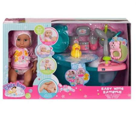 Set de joaca Papusa Bebelus cu cadita si accesorii incluse [3]