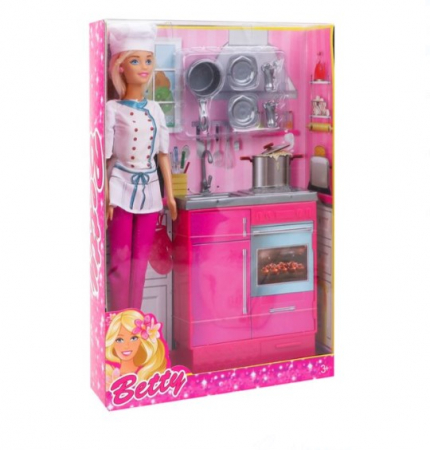 Set de joaca Papusa Betty bucatareasa cu accesorii incluse [2]