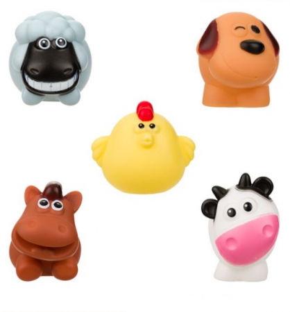 Jucarii pentru apa si baie - Set de Joacă pentru Baie - Animale Domestice - 5 Piese