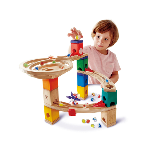 Produse Quadrilla - Set de joaca Quadrilla - circuit cu bile - Cursa cu 28 piese si 30 bile (58 piese),+4 ani