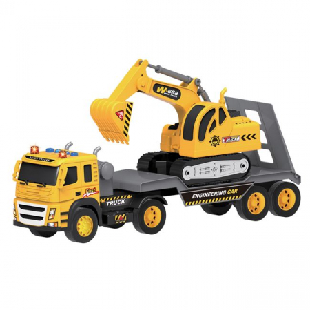 Masinute si vehicule cu telecomanda - Transportator Excavator Joacă