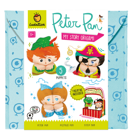 Produse art & craft-Lucru manual - Set de Teatru de Păpuși Origami – Aventurile lui Peter Pan, Ludattica, +5 ani