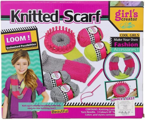 Set de Tricotat esarfa colorata - Joc Creativ pentru Fetițe [1]