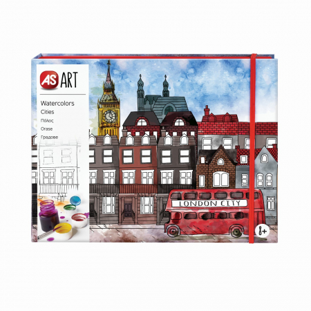 Jocuri si Jucarii Educative - Set desen as art acuarela orase