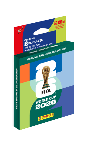 Jocuri si articole copii - Set Eco Blister Panini FIFA World Cup 2026 cu 8 pachete abtibilduri (56 stickere)