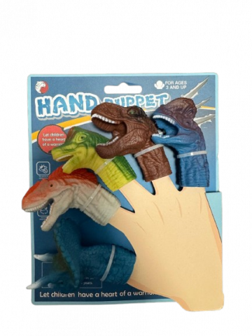 Set figurine dinozauri pentru deget, plastic, 5 bucati/set [1]