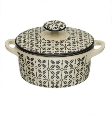 Set format din 6 boluri de servit din ceramica cu manere si capac pentru supa [1]