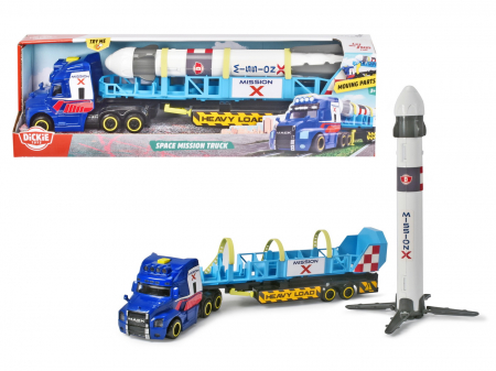 Masinute, Motociclete, Elicoptere, Avioane & Trenulete - Set Camion și Rachetă Spațială 41cm 