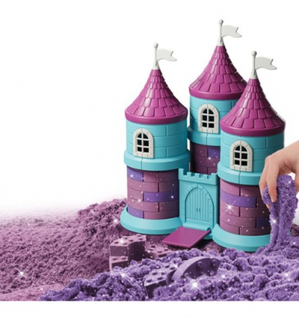 Jocuri si Jucarii Educative - Set joc creatie nisip kinetic Primul castel cu accesorii incluse