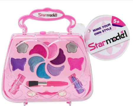 Jocuri si articole copii - Set machiaj Starmodel pentru fetite Gentuta cu farduri si rujuri
