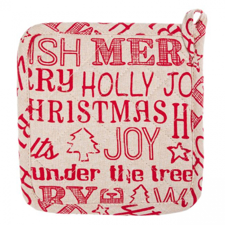 Set manusa si suport pentru cuptor- Imprimeu Ho Ho Ho [2]