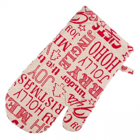 Set manusa si suport pentru cuptor- Imprimeu Ho Ho Ho [1]