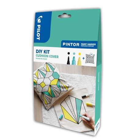 Papetarie & Birotica - Set markere cu vopsea Pilot Pintor DYI Cushion Cover negru/verde/galben Set Pintor DIY cushion cover