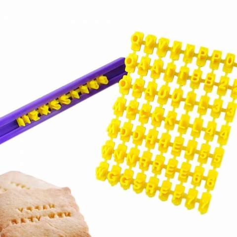 Set matrite litere si numere pentru ornare prajituri, plasticv