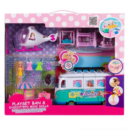 Papusi & accesorii - Set Mini Van Best friends cu papusa si accesorii incluse