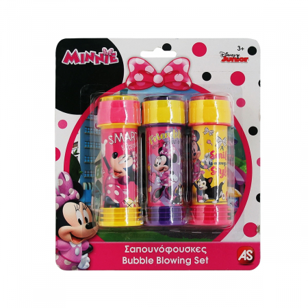 Baloane de săpun - Set Baloane de Săpun cu Minnie - 3 Tuburi pentru Ore de Distracție!