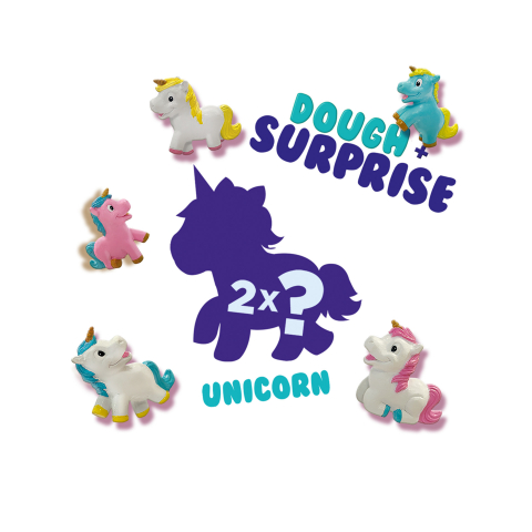 Set modelaj 2 culori Plastilina si 2 Unicorni surpriza [1]