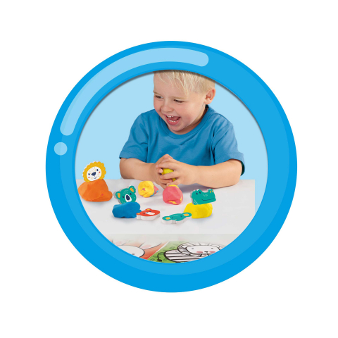 Set modelaj cu 3 recipiente cu plastilina si 6 figurine spuma ,1-4 ani [2]