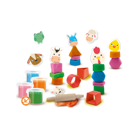 Set modelaj-Plastilina fara gluten Animale  cu accesorii incluse,1-4 ani [2]