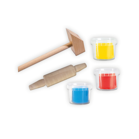 Set modelaj- Plastilina fara gluten cu instrumente incluse, 3 culori  x 90 gr,1-4 ani [1]